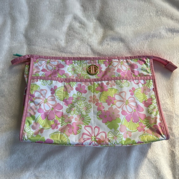 Lily Pulitzer Large Cosmetic Bag Two Exterior Slots - Picture 1 of 9